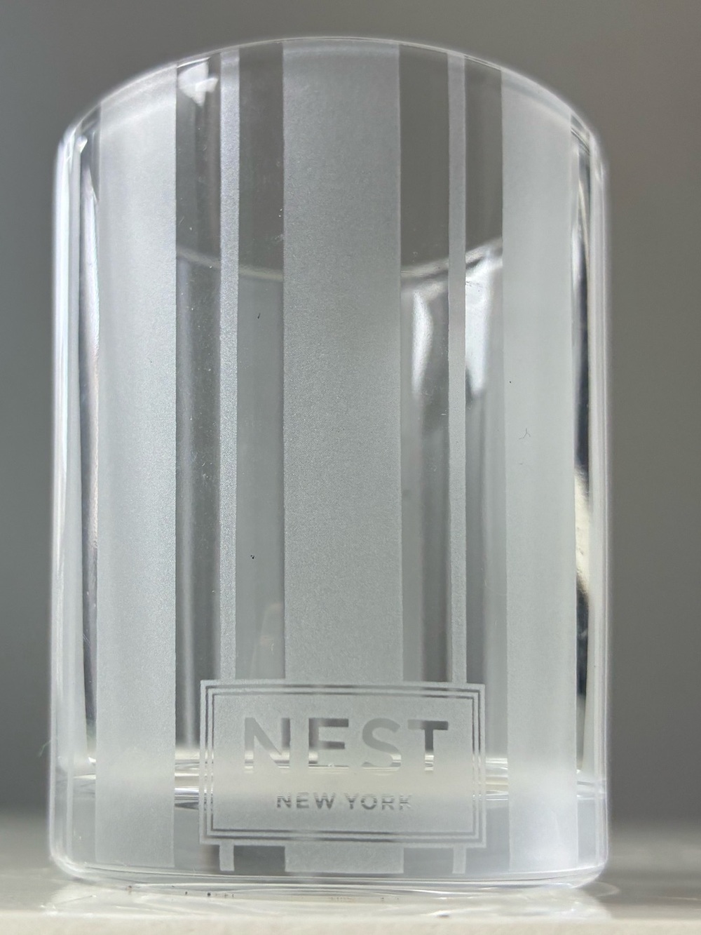 NEST New York Frosted Glass Decorative Candle Votive Holder - Clear